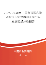 2025-2031年中國聚磷酸和聚磷酸銨市場深度調(diào)查研究與發(fā)展前景分析報(bào)告
