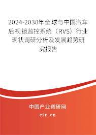 2024-2030年全球與中國汽車后視鏡監(jiān)控系統(tǒng)（RVS）行業(yè)現(xiàn)狀調(diào)研分析及發(fā)展趨勢研究報告