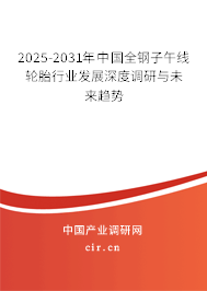 2025-2031年中國全鋼子午線輪胎行業(yè)發(fā)展深度調(diào)研與未來趨勢