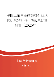 中國三氟甲基磺酸鋰行業(yè)現(xiàn)狀研究分析及市場前景預(yù)測(cè)報(bào)告（2025年）