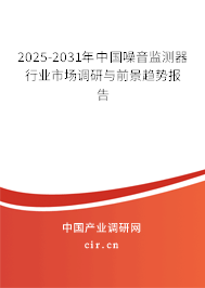2024-2030年中國噪音監(jiān)測器行業(yè)市場調(diào)研與前景趨勢報告