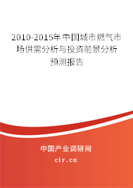 2010-2015年中國城市燃?xì)馐袌龉┬璺治雠c投資前景分析預(yù)測報(bào)告