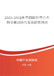 2025-2031年中國保險中介市場全面調(diào)研與發(fā)展趨勢預(yù)測