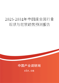 2025-2031年中國廢金屬行業(yè)現狀與前景趨勢預測報告 2025-2031年中國廢金屬行業(yè)現狀與前景趨勢預測報告
