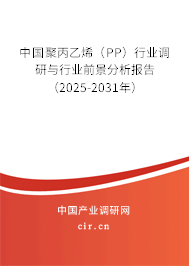 中國(guó)聚丙乙烯（PP）行業(yè)調(diào)研與行業(yè)前景分析報(bào)告（2025-2031年）