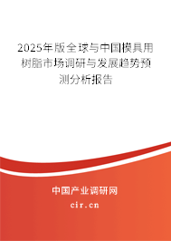 2025年版全球與中國模具用樹脂市場調(diào)研與發(fā)展趨勢預(yù)測分析報告