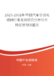 2025-2031年中國(guó)汽車(chē)空調(diào)電磁閥行業(yè)發(fā)展研究分析與市場(chǎng)前景預(yù)測(cè)報(bào)告