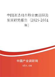 中國(guó)清潔機(jī)市場(chǎng)全面調(diào)研及發(fā)展趨勢(shì)報(bào)告（2025-2031年）