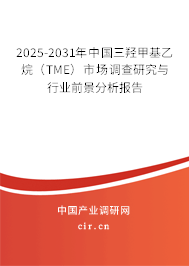 2025-2031年中國三羥甲基乙烷(TME)市場調(diào)查研究與行業(yè)前景分析報告 2025-2031年中國三羥甲基乙烷(TME)市場調(diào)查研究與行業(yè)前景分析報告