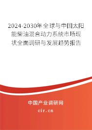 2024-2030年全球與中國太陽能柴油混合動力系統(tǒng)市場現(xiàn)狀全面調(diào)研與發(fā)展趨勢報告