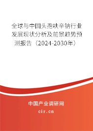 全球與中國頭孢呋辛鈉行業(yè)發(fā)展現(xiàn)狀分析及前景趨勢預(yù)測報告（2024-2030年）