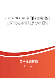 2025-2031年中國鋅空電池行業(yè)研究與市場前景分析報告 2025-2031年中國鋅空電池行業(yè)研究與市場前景分析報告