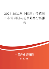 2025-2031年中國(guó)壓力傳感器IC市場(chǎng)調(diào)研與前景趨勢(shì)分析報(bào)告