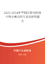 2025-2031年中國壓敏電阻器市場全面調研與發(fā)展趨勢報告