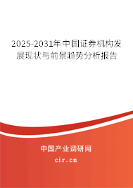 2025-2031年中國證券機構(gòu)發(fā)展現(xiàn)狀與前景趨勢分析報告