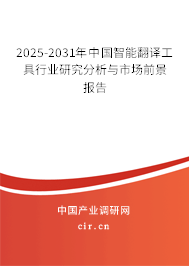 2025-2031年中國智能翻譯工具行業(yè)研究分析與市場前景報告