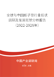 全球與中國梔子苷行業(yè)現(xiàn)狀調(diào)研及發(fā)展前景分析報告(2022-2028年) 全球與中國梔子苷行業(yè)現(xiàn)狀調(diào)研及發(fā)展前景分析報告(2022-2028年)
