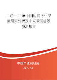 二〇一二年中國迪賽行業(yè)深度研究分析及未來發(fā)展前景預測報告