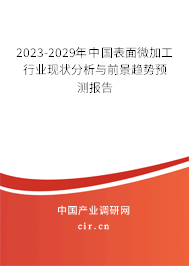 2023-2029年中國表面微加工行業(yè)現(xiàn)狀分析與前景趨勢(shì)預(yù)測報(bào)告