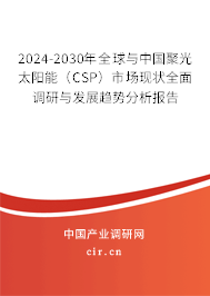 2024-2030年全球與中國聚光太陽能（CSP）市場現(xiàn)狀全面調(diào)研與發(fā)展趨勢分析報告