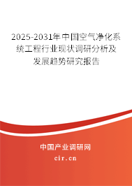 2025-2031年中國空氣凈化系統(tǒng)工程行業(yè)現(xiàn)狀調(diào)研分析及發(fā)展趨勢研究報告