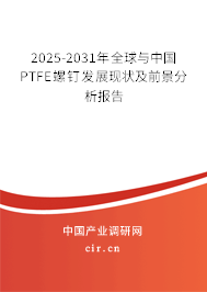2025-2031年全球與中國(guó)PTFE螺釘發(fā)展現(xiàn)狀及前景分析報(bào)告 2025-2031年全球與中國(guó)PTFE螺釘發(fā)展現(xiàn)狀及前景分析報(bào)告