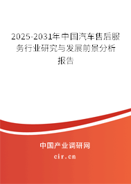 2025-2031年中國汽車售后服務(wù)行業(yè)研究與發(fā)展前景分析報告