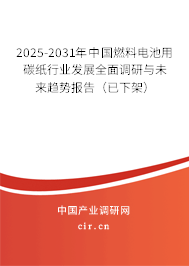2025-2031年中國燃料電池用碳紙行業(yè)發(fā)展全面調(diào)研與未來趨勢報告（已下架）