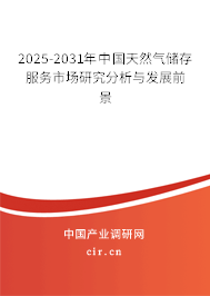 2025-2031年中國天然氣儲存服務(wù)市場研究分析與發(fā)展前景