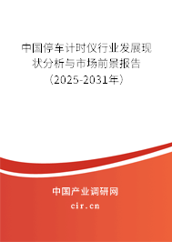 中國停車計(jì)時(shí)儀行業(yè)發(fā)展現(xiàn)狀分析與市場前景報(bào)告（2025-2031年）