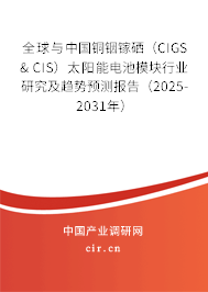全球與中國銅銦鎵硒（CIGS & CIS）太陽能電池模塊行業(yè)研究及趨勢預(yù)測報告（2025-2031年）