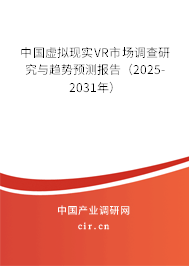 中國(guó)虛擬現(xiàn)實(shí)VR市場(chǎng)調(diào)查研究與趨勢(shì)預(yù)測(cè)報(bào)告（2025-2031年）