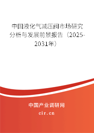 中國液化氣減壓閥市場研究分析與發(fā)展前景報告（2025-2031年）