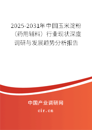 2025-2031年中國(guó)玉米淀粉（藥用輔料）行業(yè)現(xiàn)狀深度調(diào)研與發(fā)展趨勢(shì)分析報(bào)告