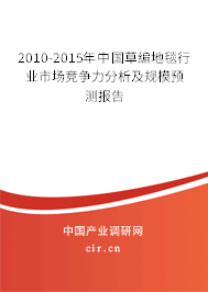 2010-2015年中國草編地毯行業(yè)市場競爭力分析及規(guī)模預測報告