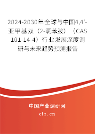 2024-2030年全球與中國(guó)4,4'-亞甲基雙（2-氯苯胺）（CAS 101-14-4）行業(yè)發(fā)展深度調(diào)研與未來(lái)趨勢(shì)預(yù)測(cè)報(bào)告