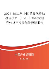2025-2031年中國第五代移動通信技術(shù)（5G）市場現(xiàn)狀研究分析與發(fā)展前景預(yù)測報告