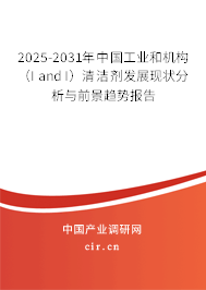 2025-2031年中國工業(yè)和機構（I and I）清潔劑發(fā)展現狀分析與前景趨勢報告