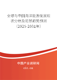 全球與中國海洋能源發(fā)展現(xiàn)狀分析及前景趨勢預測（2025-2031年）