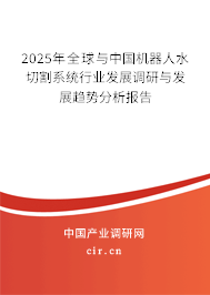 2025年全球與中國機器人水切割系統(tǒng)行業(yè)發(fā)展調研與發(fā)展趨勢分析報告