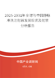 2025-2031年全球與中國靜脈沖洗注射器發(fā)展現(xiàn)狀及前景分析報告 2025-2031年全球與中國靜脈沖洗注射器發(fā)展現(xiàn)狀及前景分析報告