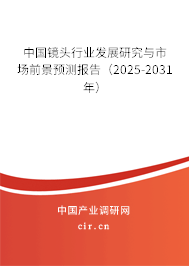 中國鏡頭行業(yè)發(fā)展研究與市場前景預(yù)測報告（2025-2031年）