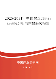 2025-2031年中國螺絲刀頭行業(yè)研究分析與前景趨勢報(bào)告