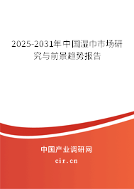2025-2031年中國濕巾市場研究與前景趨勢報告