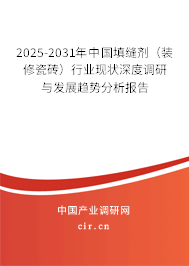 2025-2031年中國填縫劑（裝修瓷磚）行業(yè)現(xiàn)狀深度調(diào)研與發(fā)展趨勢分析報(bào)告
