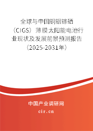 全球與中國銅銦鎵硒（CIGS）薄膜太陽能電池行業(yè)現(xiàn)狀及發(fā)展前景預(yù)測報(bào)告（2025-2031年）