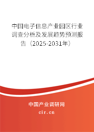 中國電子信息產(chǎn)業(yè)園區(qū)行業(yè)調(diào)查分析及發(fā)展趨勢預(yù)測報告（2025-2031年）