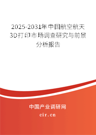 2024-2030年中國航空航天3D打印市場調(diào)查研究與前景分析報告