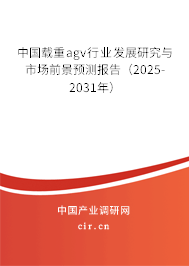 中國載重agv行業(yè)發(fā)展研究與市場前景預測報告（2025-2031年）