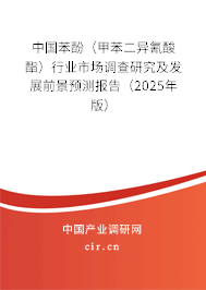 中國苯酚（甲苯二異氰酸酯）行業(yè)市場調(diào)查研究及發(fā)展前景預(yù)測報(bào)告（2025年版）